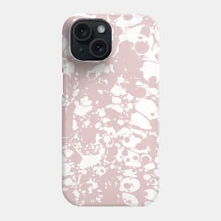 Blush Pink White Spilled Paint Mess Phone Case