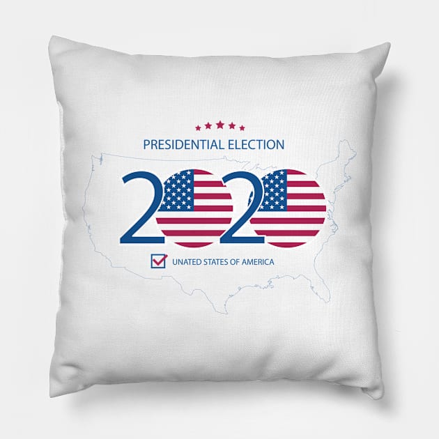 Presidential Election 2020 Pillow by Mako Design 