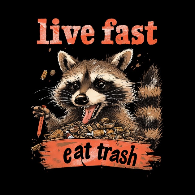 live fast eat trash by Stephanie Francoeur Art