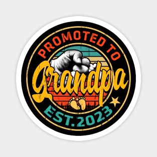 Promoted To Grandpa 2023 Father's Day Magnet