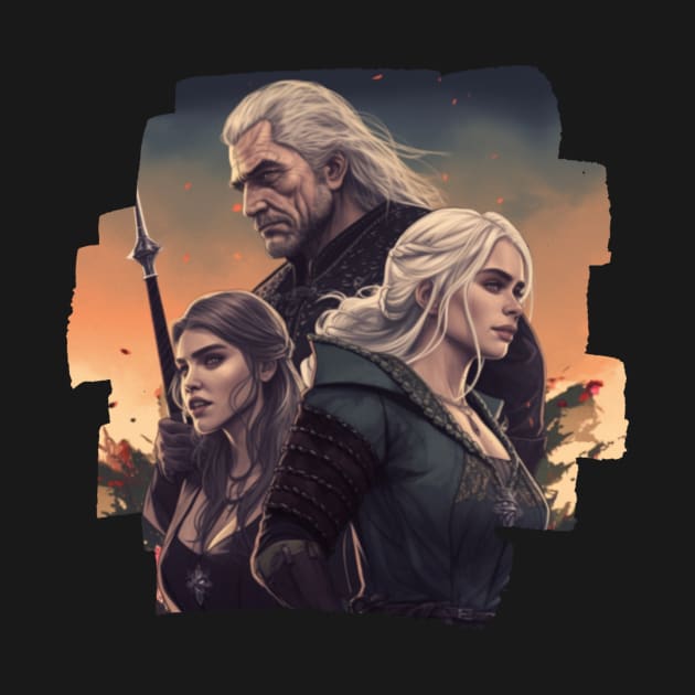 Witcher and his ladies by Pixy Official