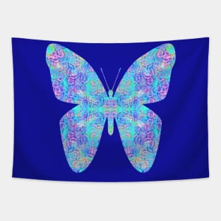 Aqua Butterfly Tapestry