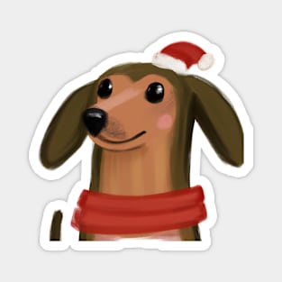 Cute Dachshund Drawing Magnet