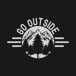 Go Outside Nature Hiking Camping Forest T-Shirt