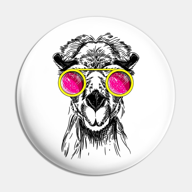 Camel Pink Glasses Pin by Blocks