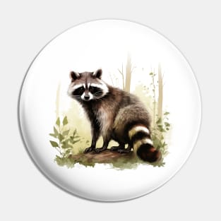 Cute Raccoon Lovers Pin