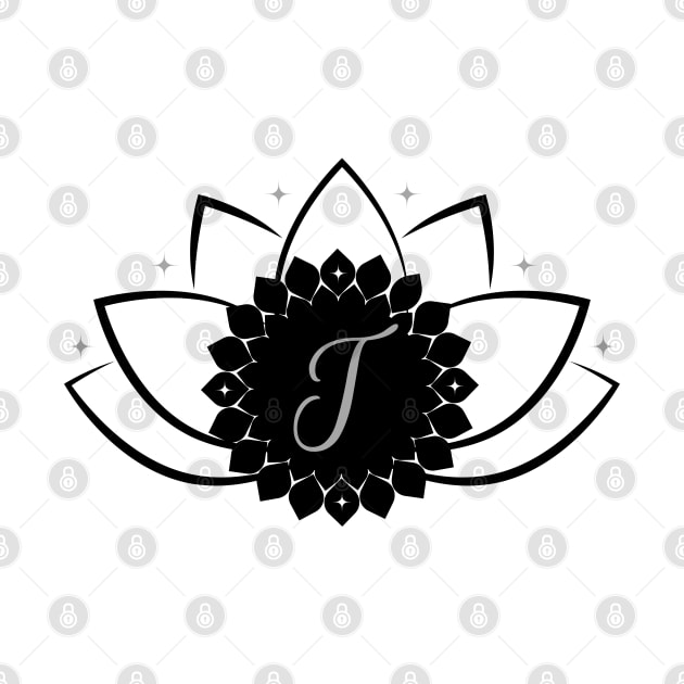 T - Lotus Flower Monogram by Mazzlo Shop