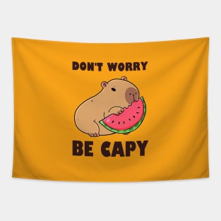 Don't Worry Be Capy - Capybara Tapestry