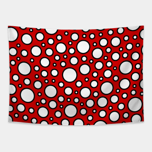 Red Agaric Polka Dot Tapestry