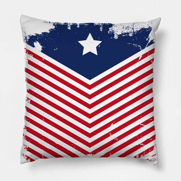 USA Flag Pillow by ShirtsShirtsndmoreShirts