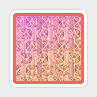 Colorful waves pattern Magnet