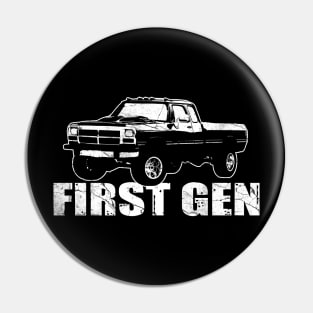 First Gen cummins Dodge ram truck Squarebody First generation Truck Classic American 1st gen Pickup Pin