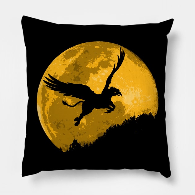 Night Hyppogriph Pillow by nickbeta