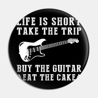 Guitar Serenade: Strumming Through Life's Adventures and Desserts! Pin