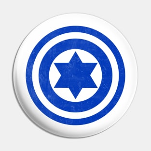 Captain Jew Funny Design 1 Blue Print Pin