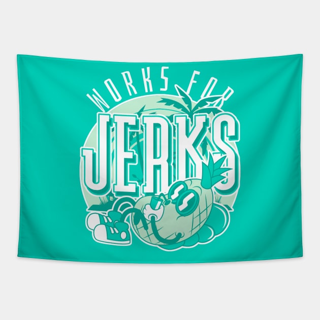 Work Jerk Washed Teal Mint Foam Tapestry by funandgames