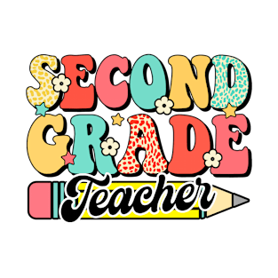 Second Grade Teacher Retro Groovy 2nd Grade Teacher T-Shirt