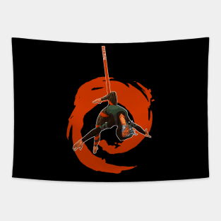 Aerialist, Orange Impact Tapestry