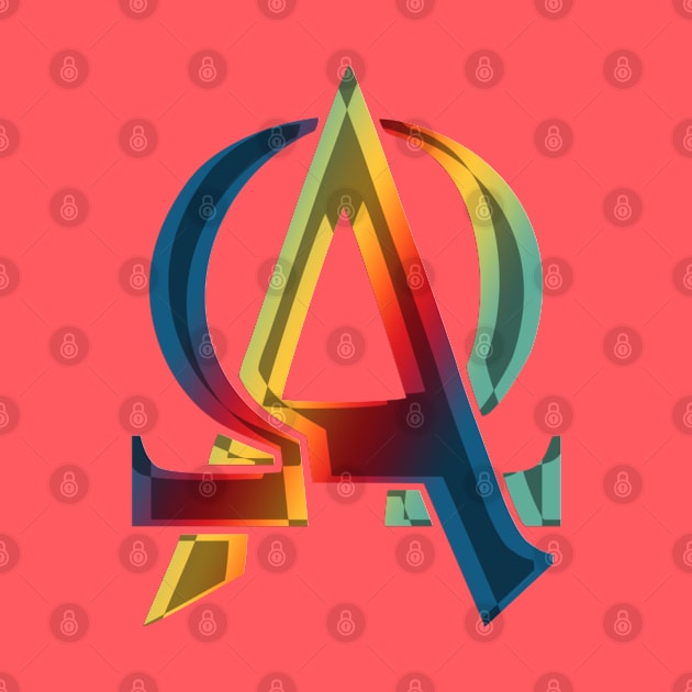 Greek Alphabet - Letter Alpha Omega 1 by EDDArt