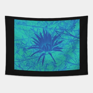 Blue flower - negative Tapestry