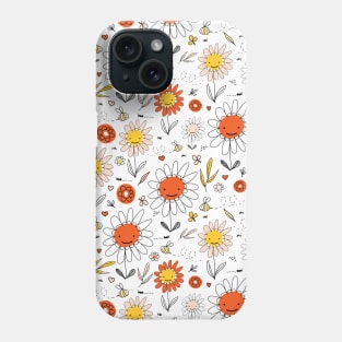 Spring Doodle Flowers Phone Case