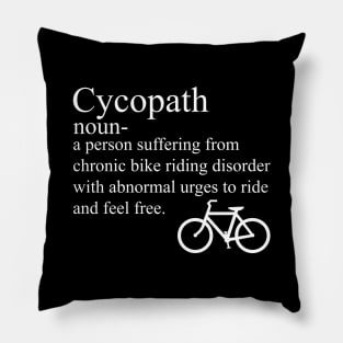 Funny Cycling Cycopath Noun Pillow