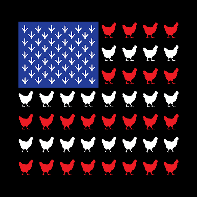 American Farmer USA Flag Fresh Fields Harvest Poultry Chicken Farm  Design Gift Idea by c1337s