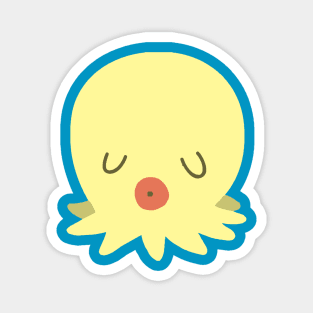 Yellow Octopus with Kissy Lips Magnet