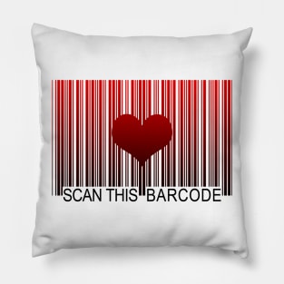 i love you barcode Pillow