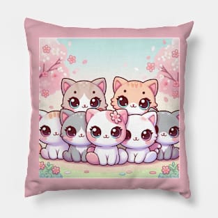 Kawaii Cats Pillow