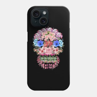 Skull flowers Phone Case