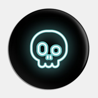 Skull in Neon Optics Pin