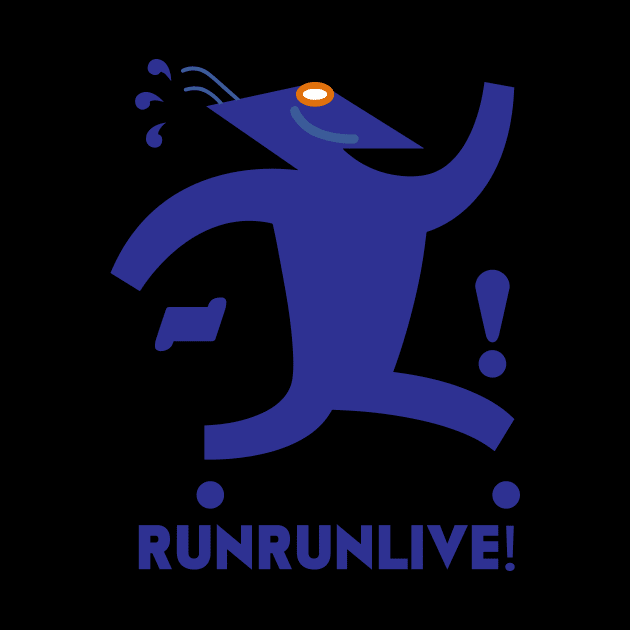 RunRunLive Navy Logo for shirts by After the Apocalypse