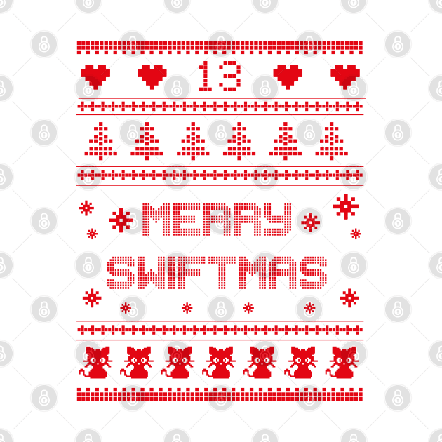 red merry swiftmas by Venus Print