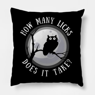 How Many Licks Does It Take, Owl at night Pillow