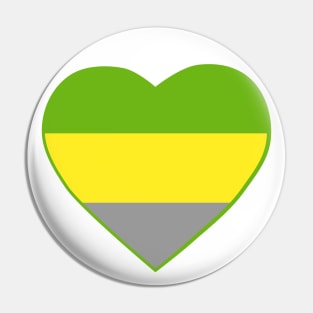 Pride Flag Heart Lithromantic Pin