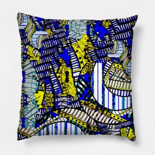 The Afterlife - Ancient Egyptian Life after death - Yellow Pop Pillow