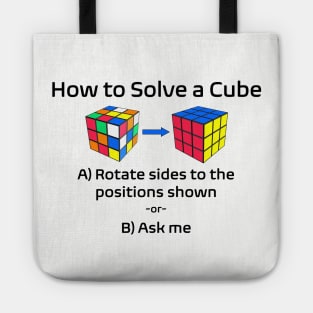 How to Solve a Cube - Rubik's Cube Inspired Design Tote