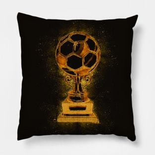 Gold Abstract Football Trophy Artwork for all the true soccer fans! Pillow