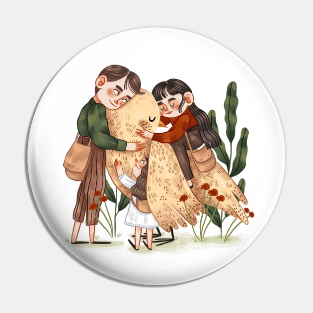 Birdie Hug Pin by Iz Ptica