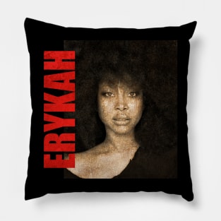 TEXTURE ART- Erykah Badu - Retro Aesthetic Fan Art 1 Pillow