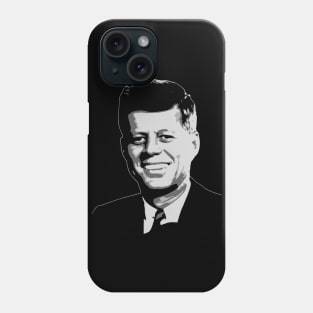 John F. Kennedy Black and White Phone Case