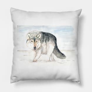 Grey Wolf Pillow