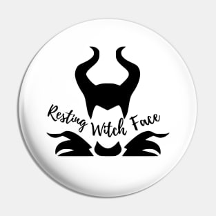 Resting Witch Face Pin