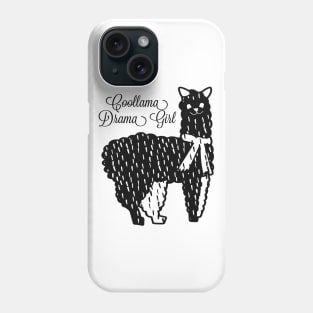 Llama Design - Coollama Drama Girl Phone Case