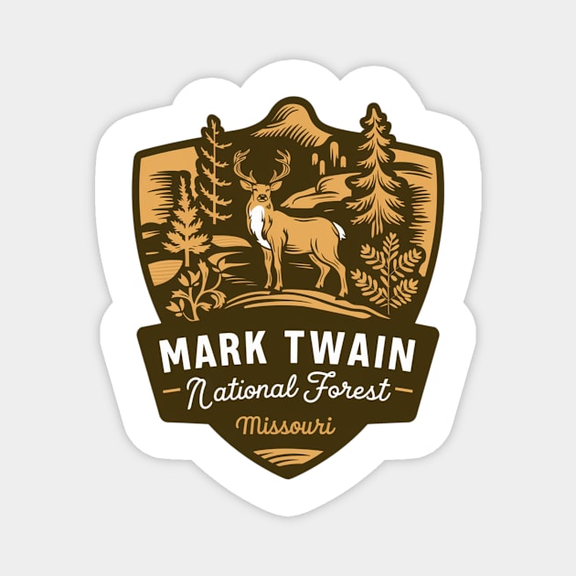 Mark Twain National Forest Missouri Wildlife Magnet by Perspektiva