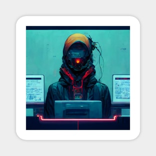 Cyberpunk hacker Magnet