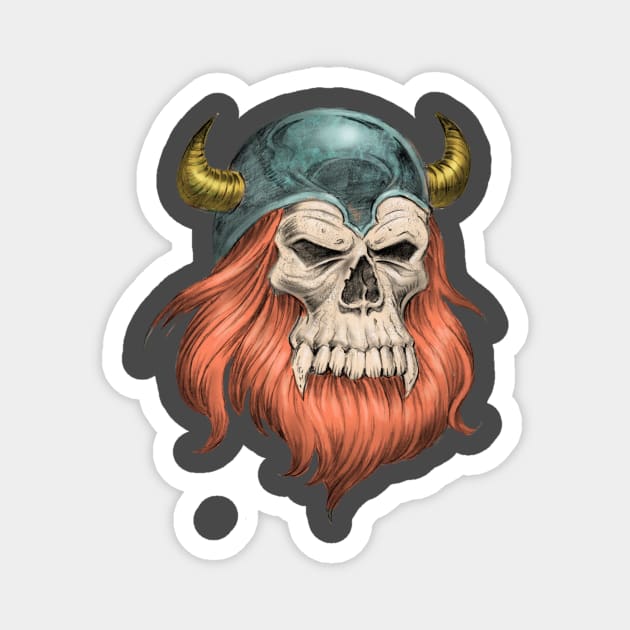 Viking Skull Magnet by Paul_Abrams