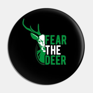 Basketball Milwaukee Fear Deer Hunting Sports Lovers Fans Wisconsin Basket Pin