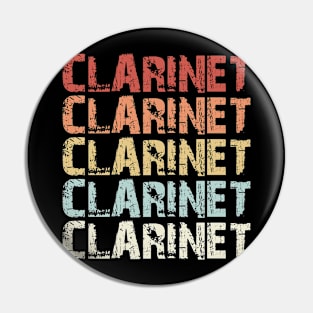 Retro Clarinet Pin